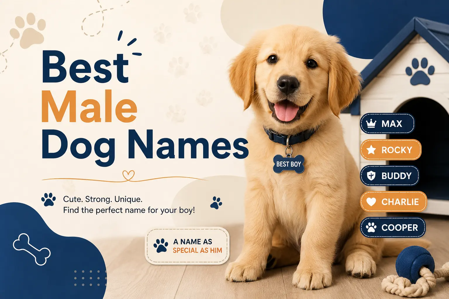 Best Male Dog Names: Cute, Strong & Unique Names for Boy Dogs