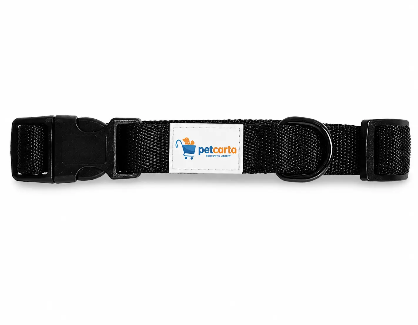 Petcarto Black nylon dog collar