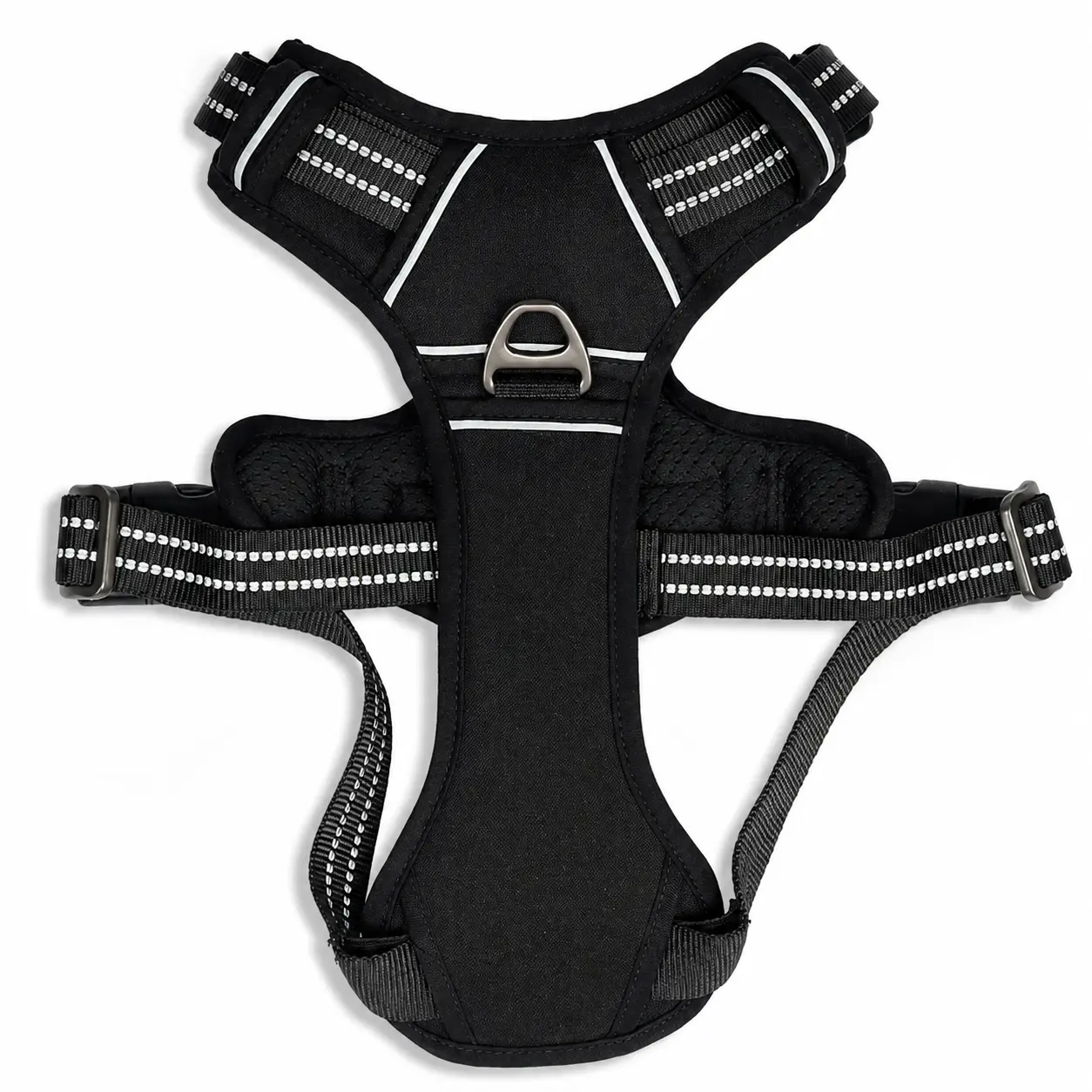 Petcarto  Shadow Guard Adjustable Padded Dog Harness Black