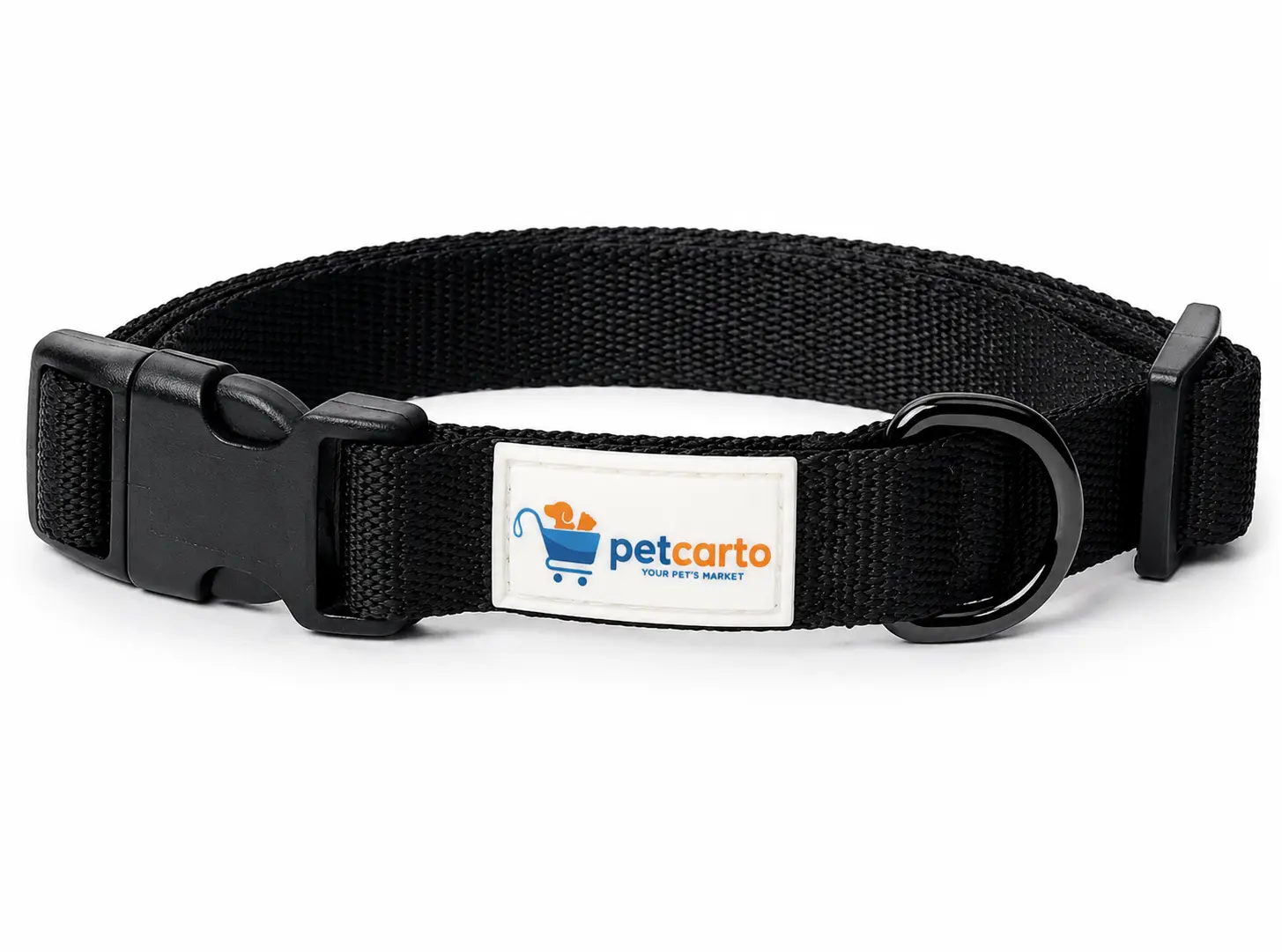 Petcarto Modern Classic Padded Dog Collar - Black