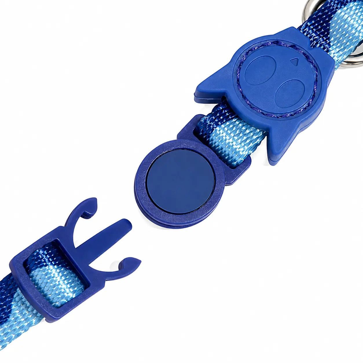 Cat Swell blue adjustable cat collar with metal D-ring