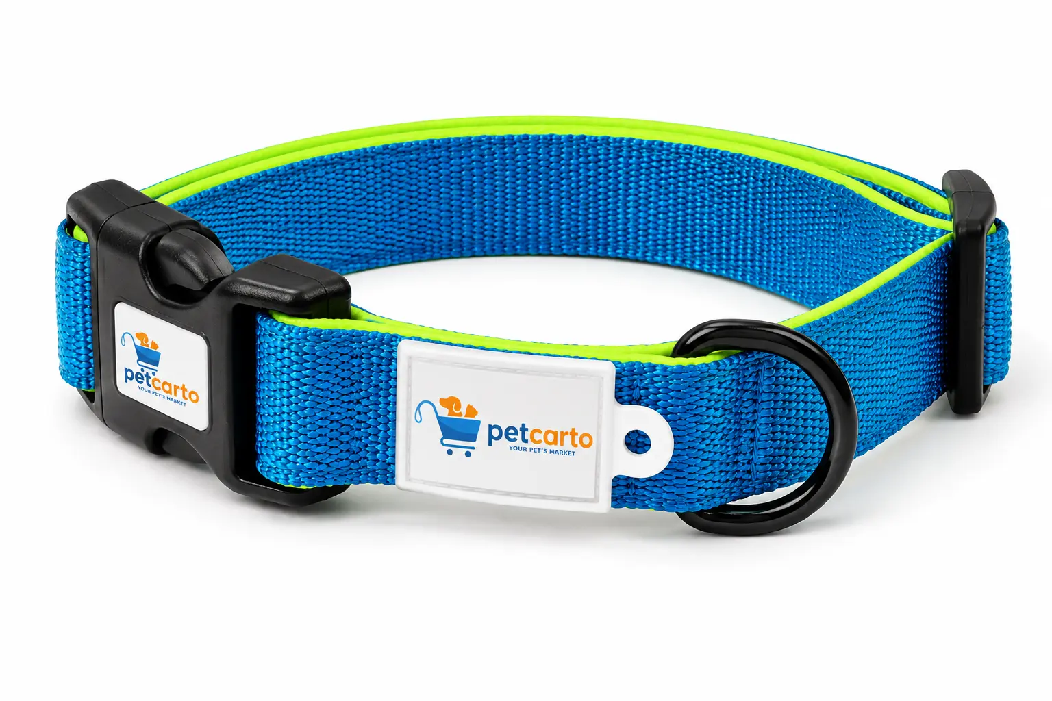 Petcarto Classic Padded Dog Collar - Neon Green